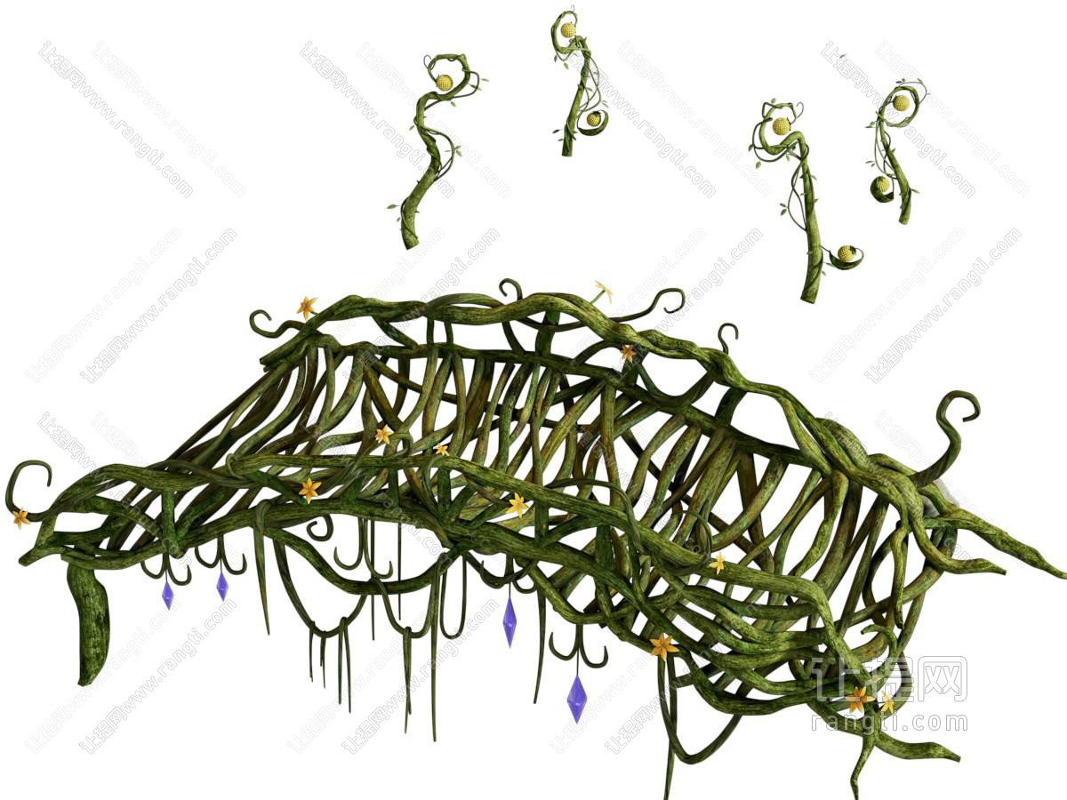 现代藤蔓植物 藤桥 触须