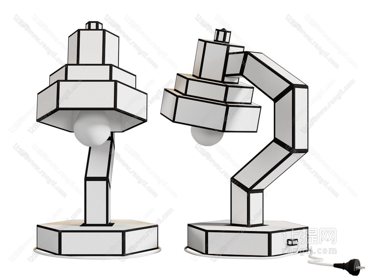 工业风loft拼接几何台灯