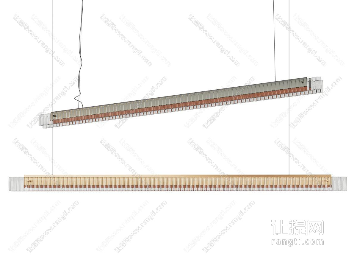 现代长条形吊灯