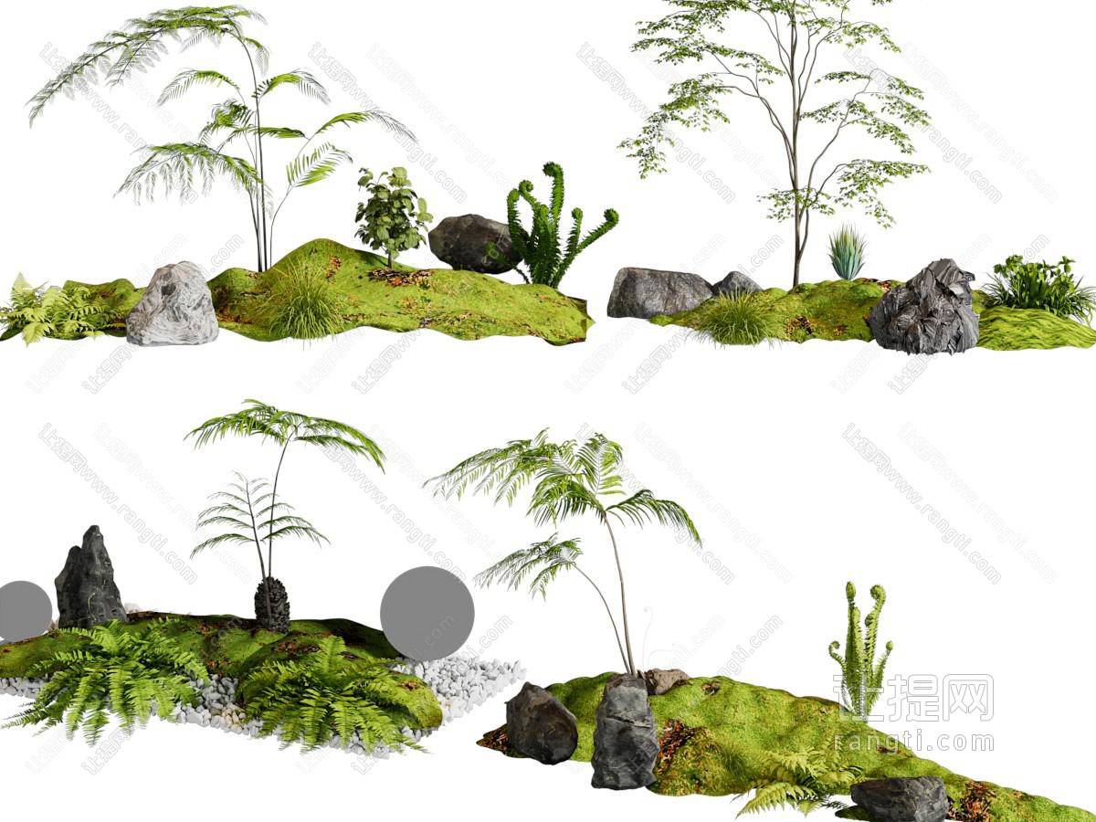 现代公园花草植物景观园艺小品