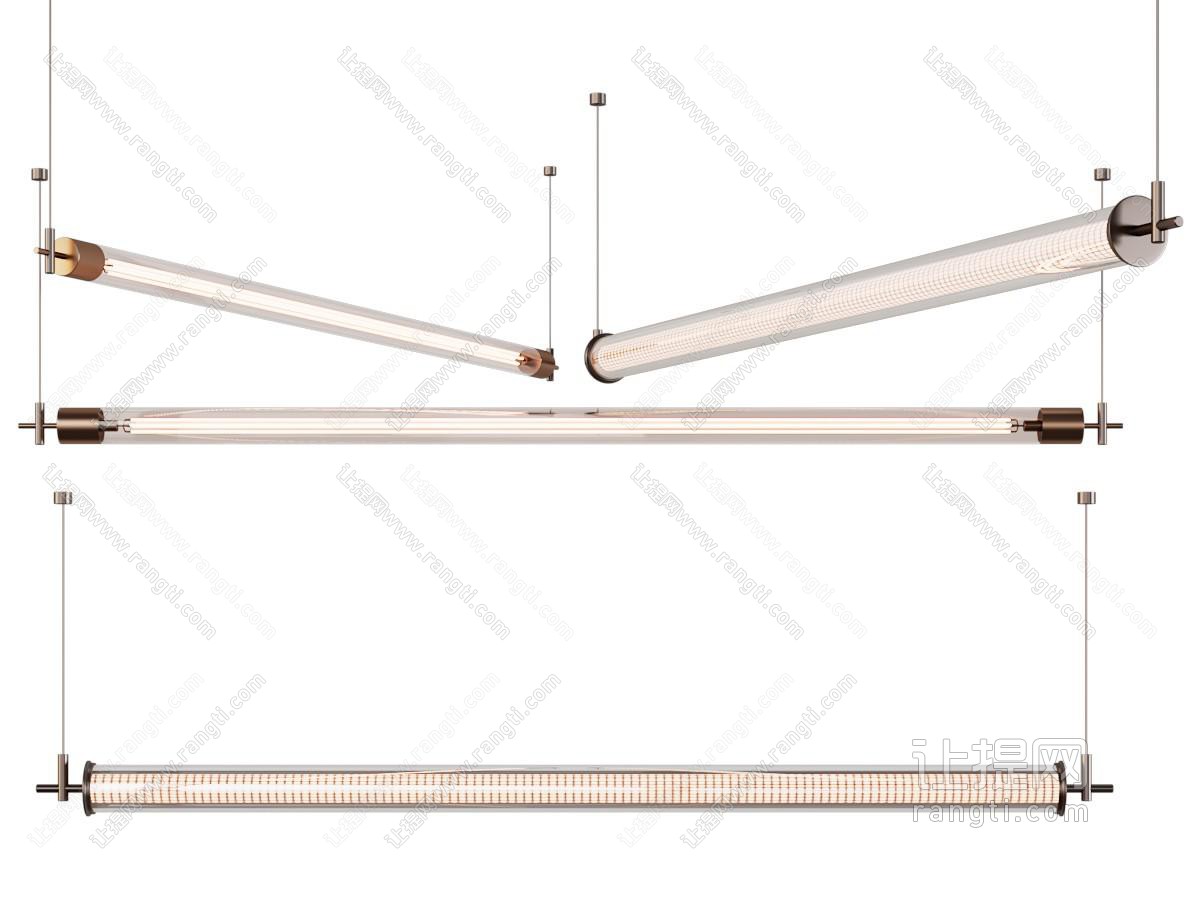 现代办公室一字灯管吊灯