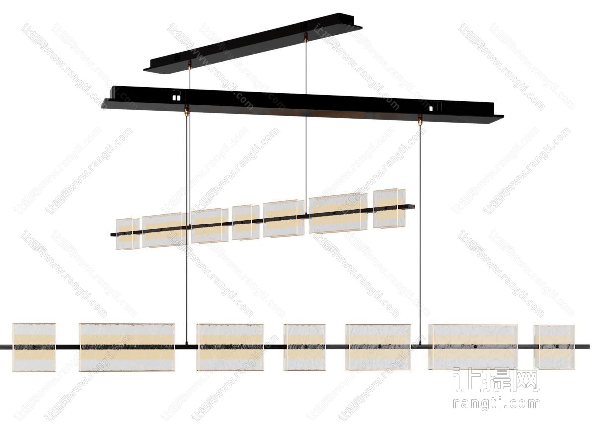 现代长方体吊灯