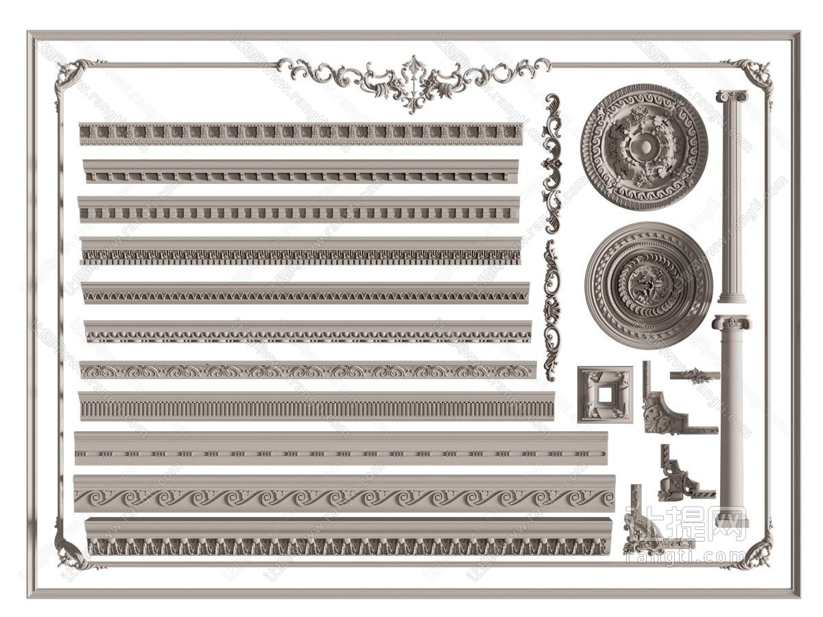 欧式石膏线、角线、雕花灯盘