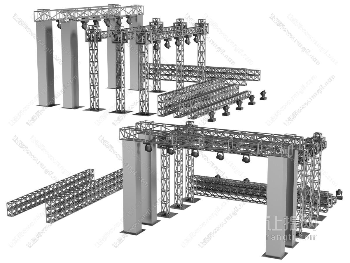 现代灯光架、钢架、脚手架、桁架射灯