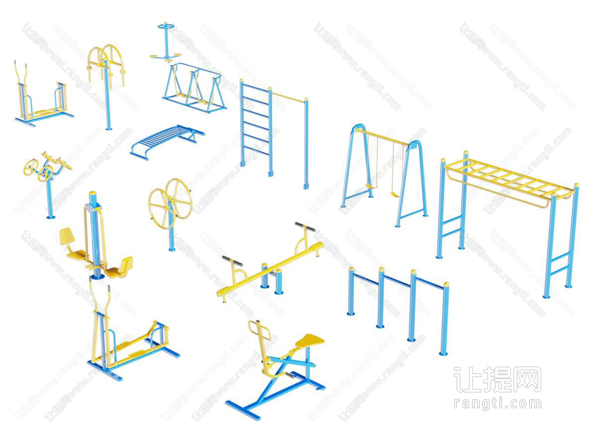 现代社区室外体育设备、健身器材
