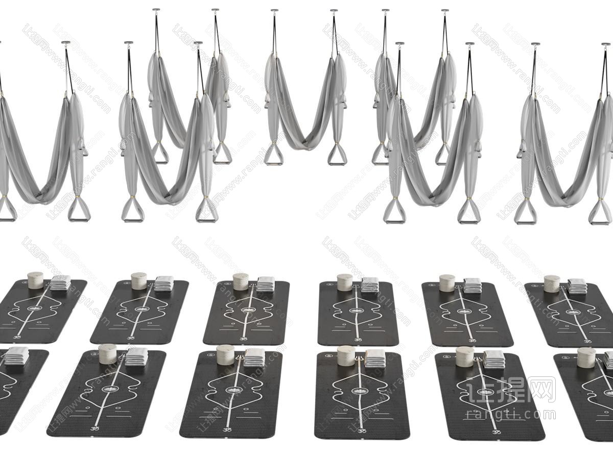 现代瑜伽吊绳 瑜伽垫 健身器材