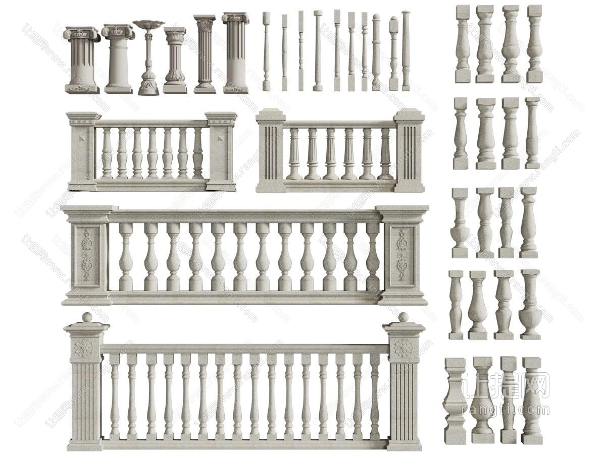 欧式栏杆、围栏、柱托