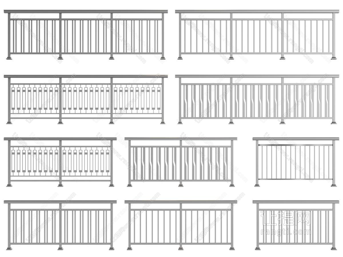 现代金属栏杆、护栏、围栏