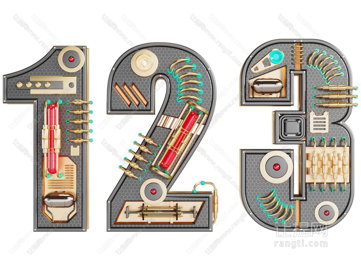 工业风loft科技感数字墙饰