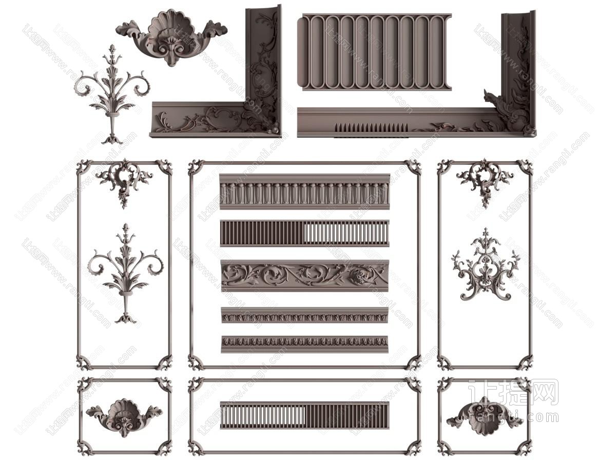 欧式雕花装饰构件、石膏线