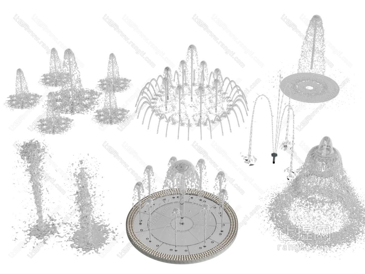现代喷泉、水柱水景