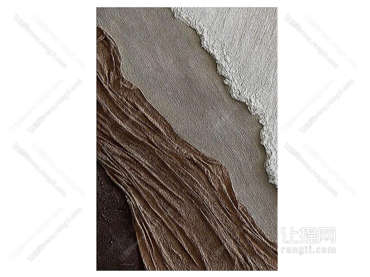 侘寂风装饰挂画 肌理画