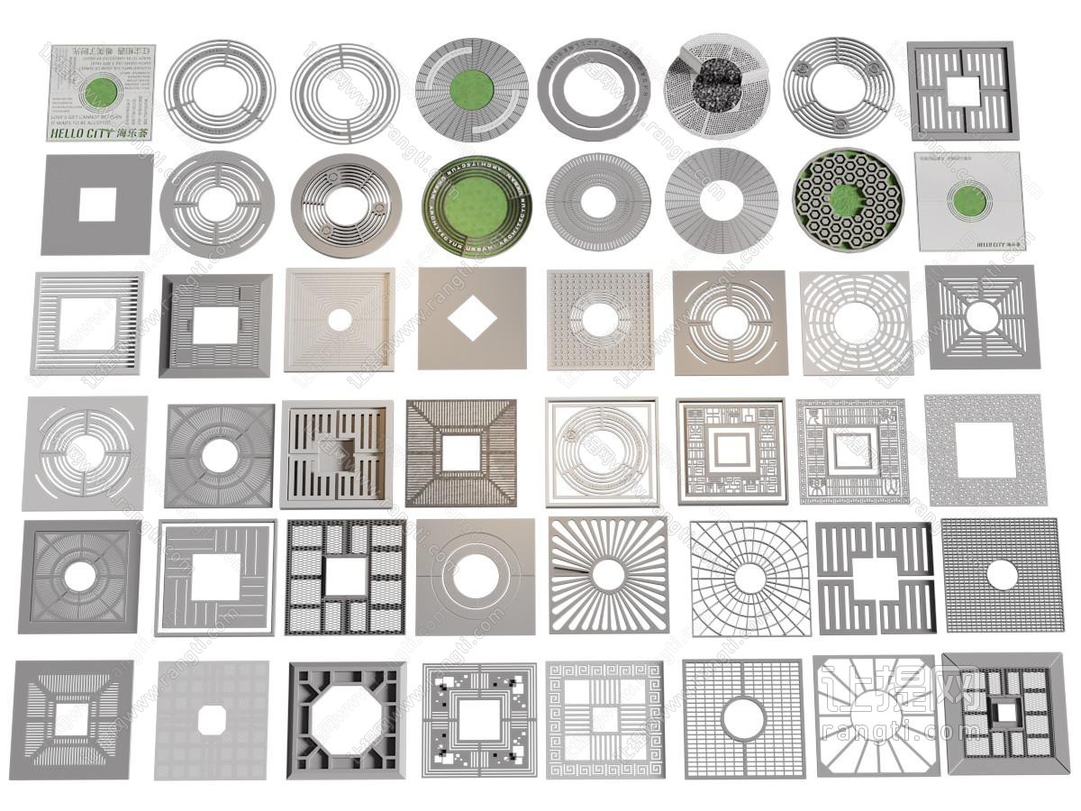 现代种植池盖板 树池盖板 雨水箅子 树篦子