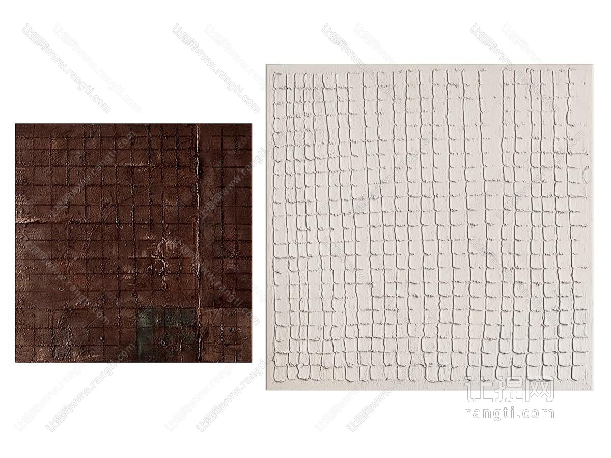 侘寂风立体装饰挂画 肌理画