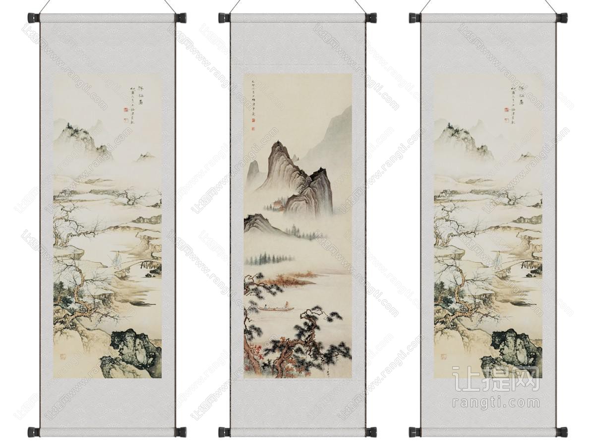 新中式山水装饰挂画