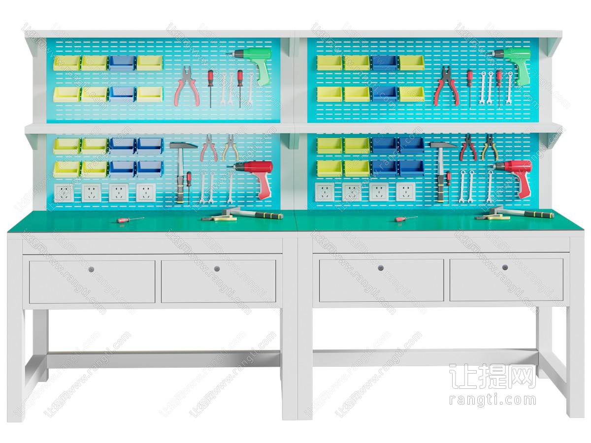 现代工具收纳桌、工作台、五金工具