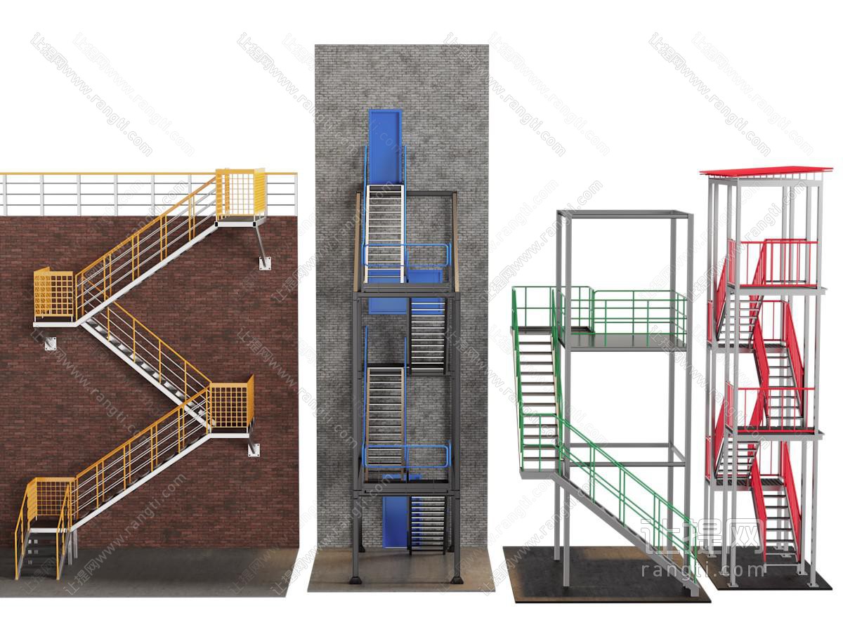 工业风loft金属镂空台阶旋转楼梯