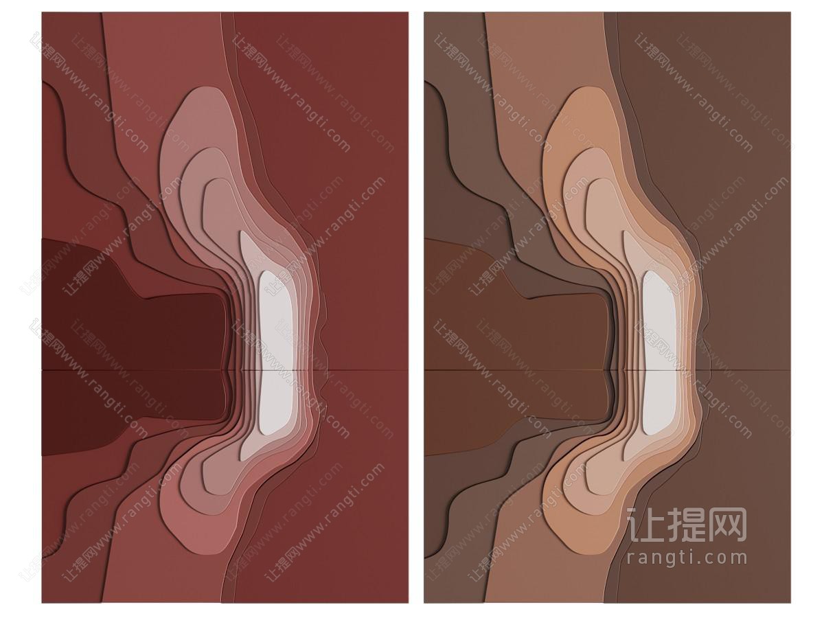 侘寂风立体装饰挂画