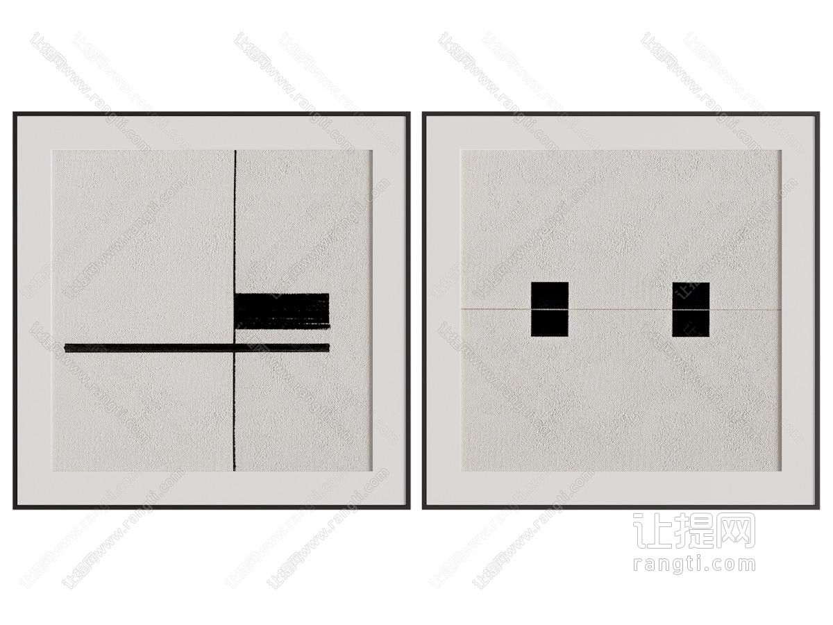 现代黑白装饰挂画