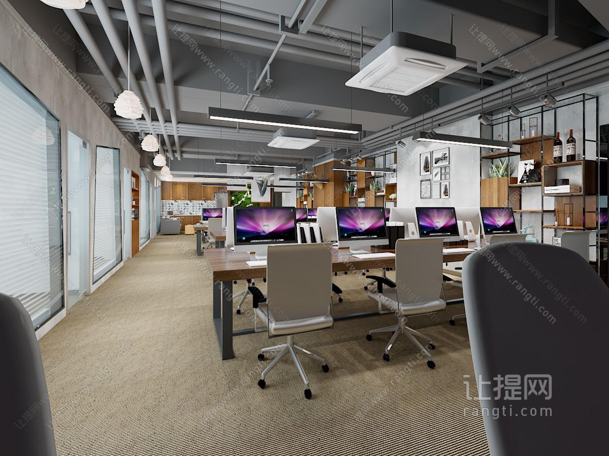 工业风loft公共办公区