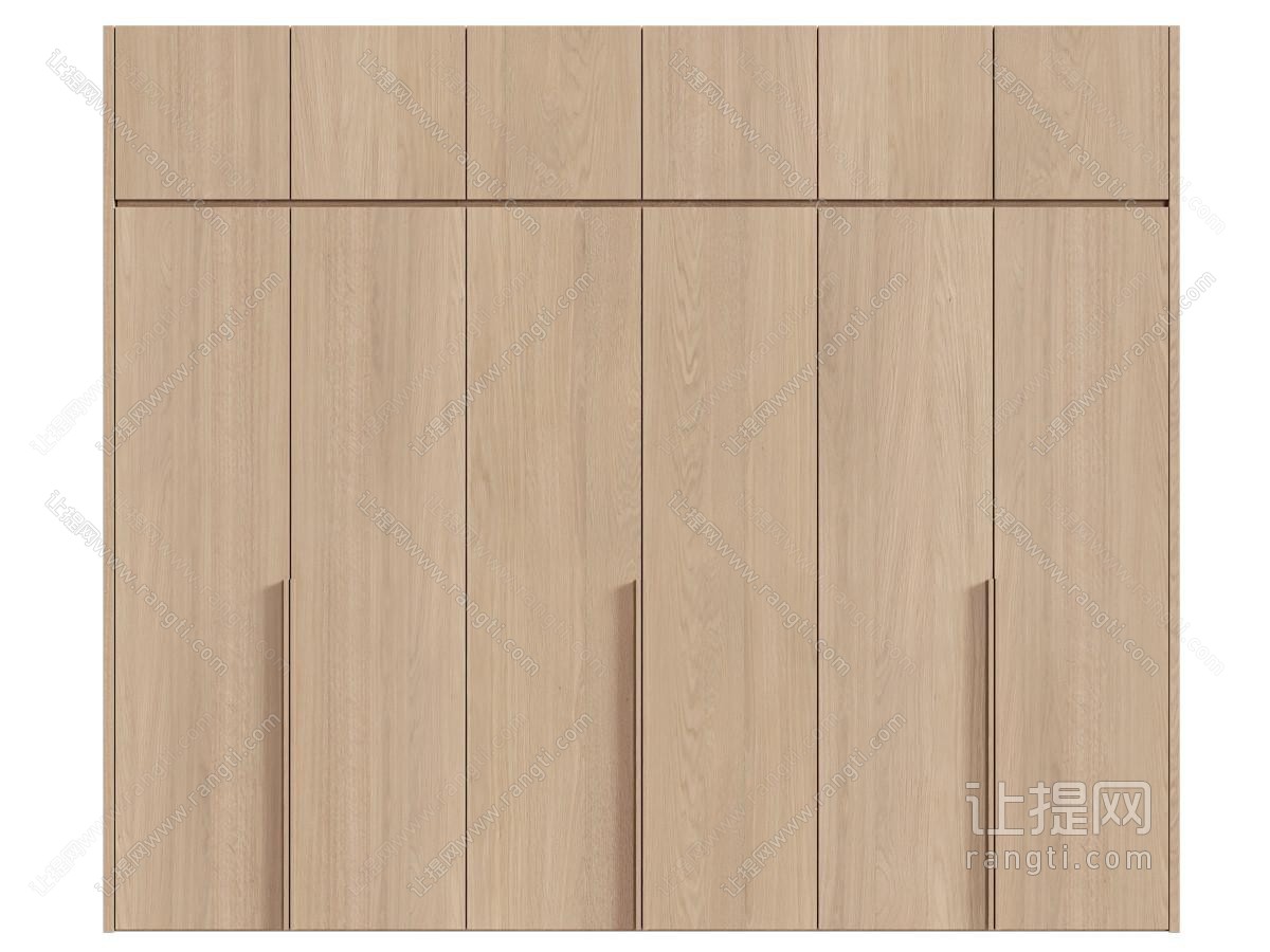现代实木衣柜