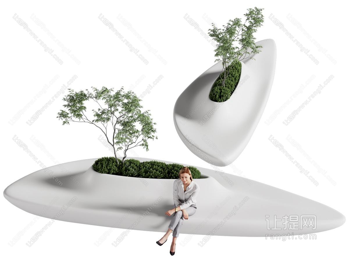 现代花池景观椅子 公共椅子