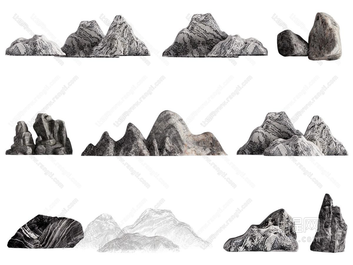 新中式假山 石头 景观石