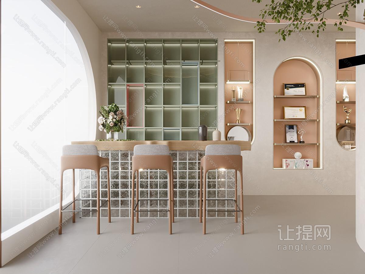 侘寂风美容院前台接待