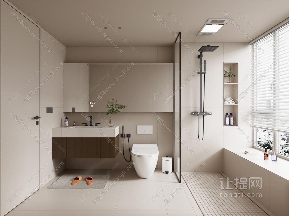 现代卫浴间 洗手间