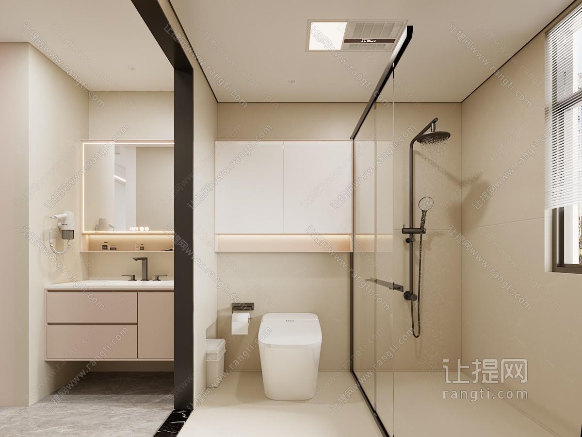 现代卫浴间 洗手间