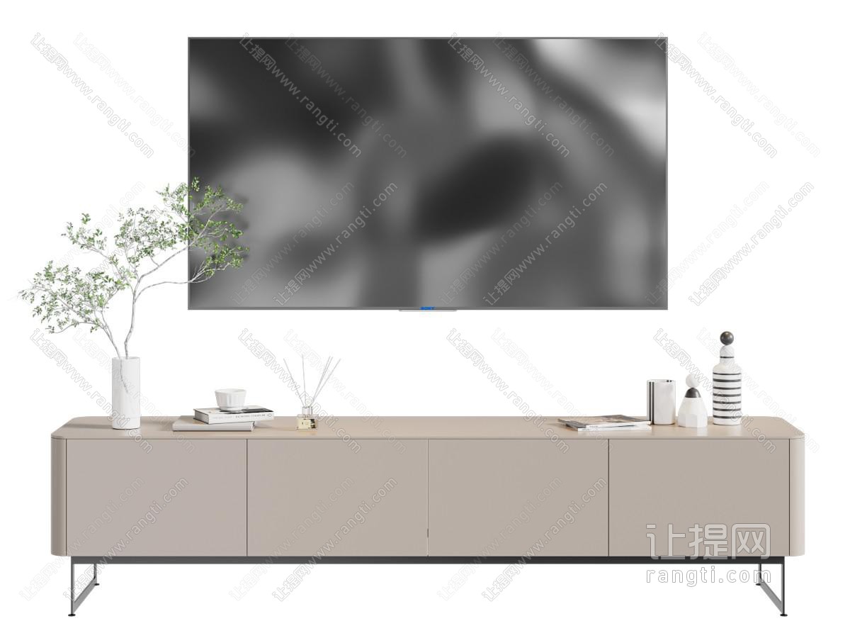 现代电视柜 电视机