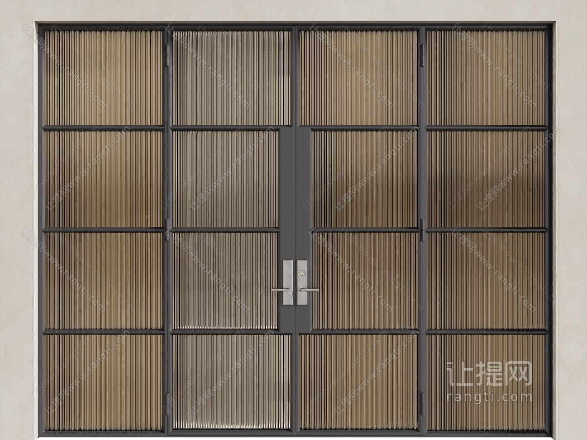 现代双开玻璃门