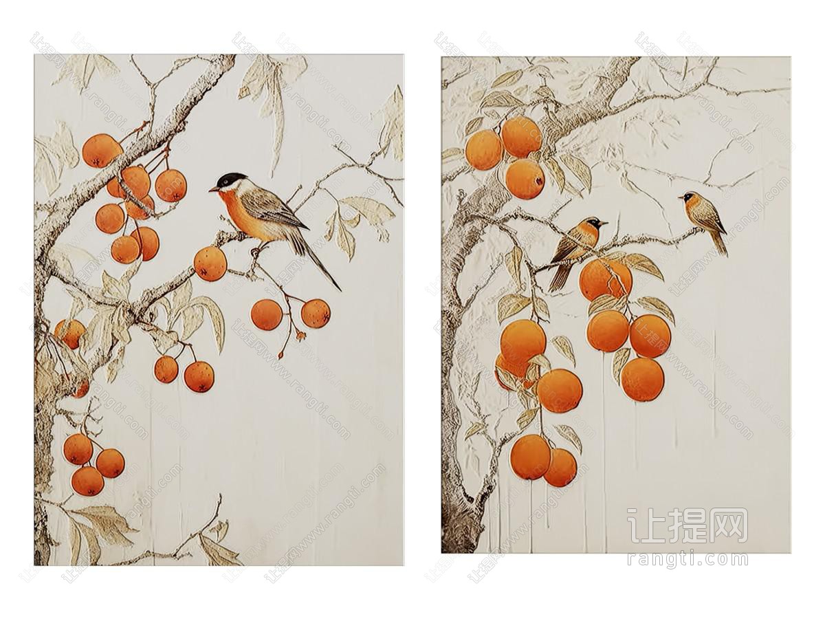 新中式花鸟装饰挂画