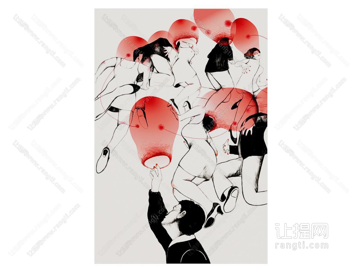 现代抽象装饰挂画