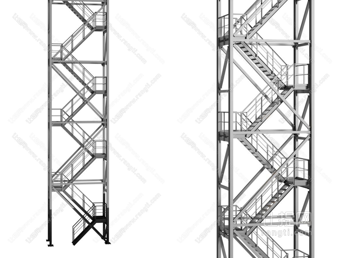 工业风loft金属旋转楼梯