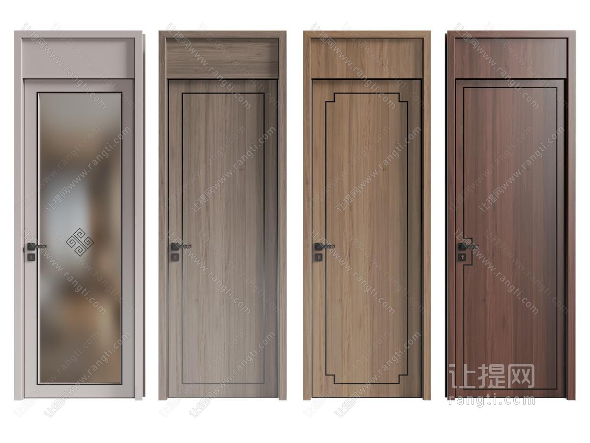 新中式木门 平开门 房门