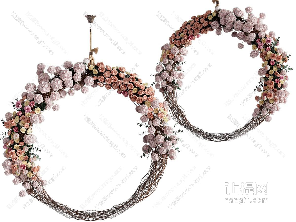 现代花环挂件