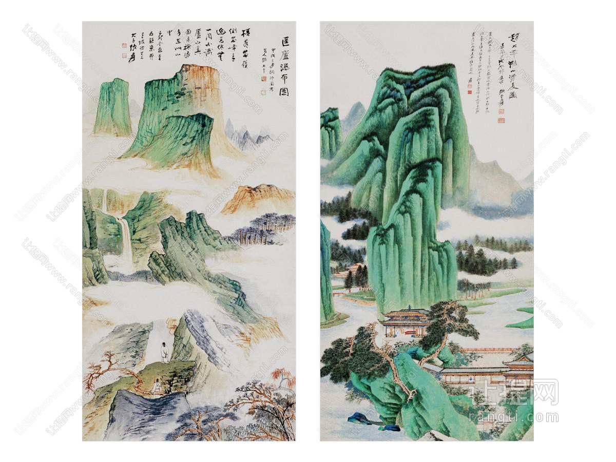 新中式山水装饰挂画