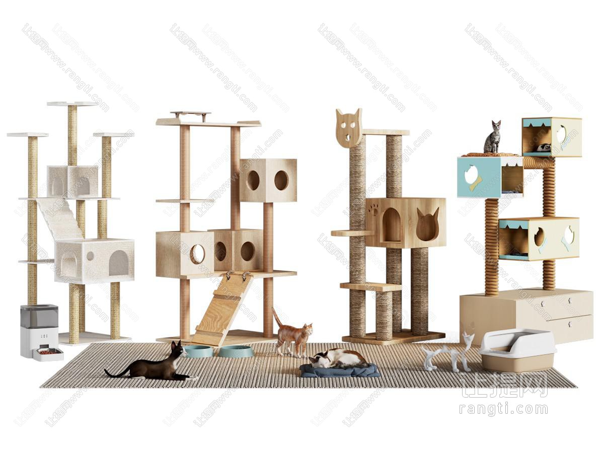 现代宠物爬架 猫窝 猫玩具