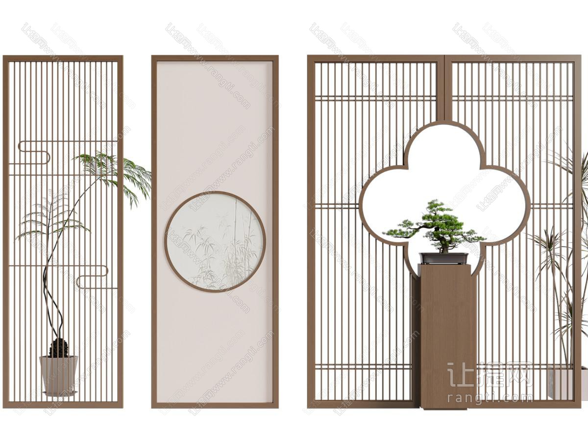 新中式镂空隔断