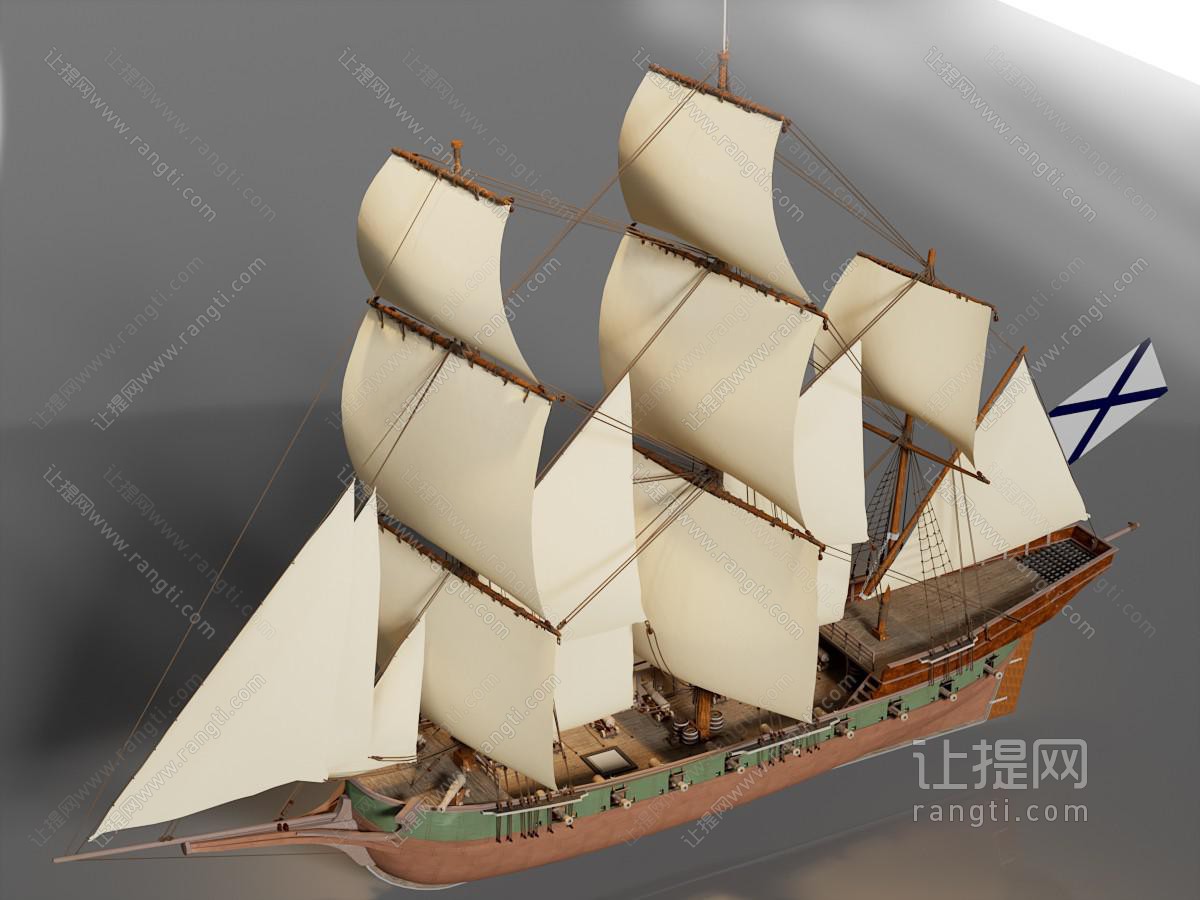 现代帆船 战舰 木船