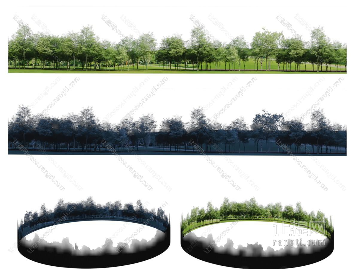 现代风景环境贴图 树林背景 森林背景