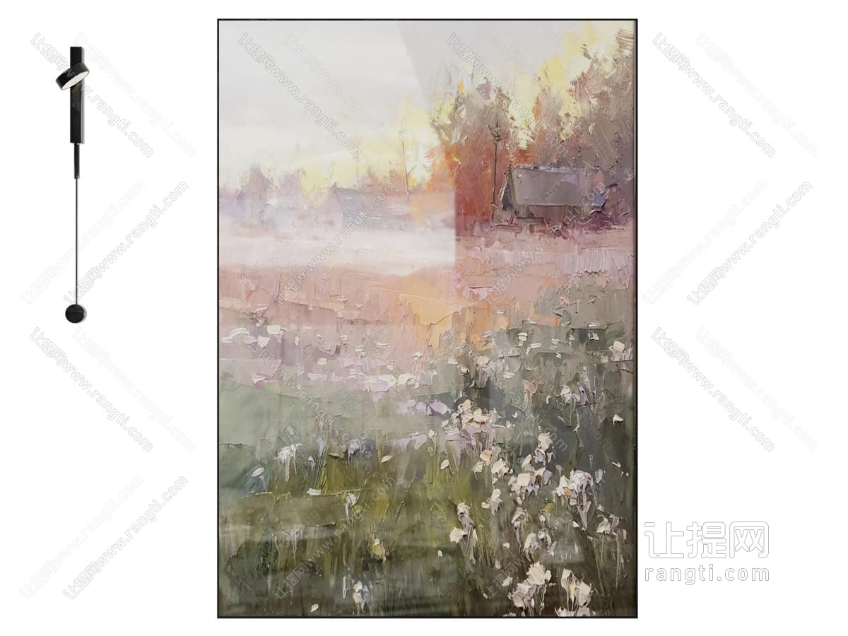 现代风景装饰挂画 油画