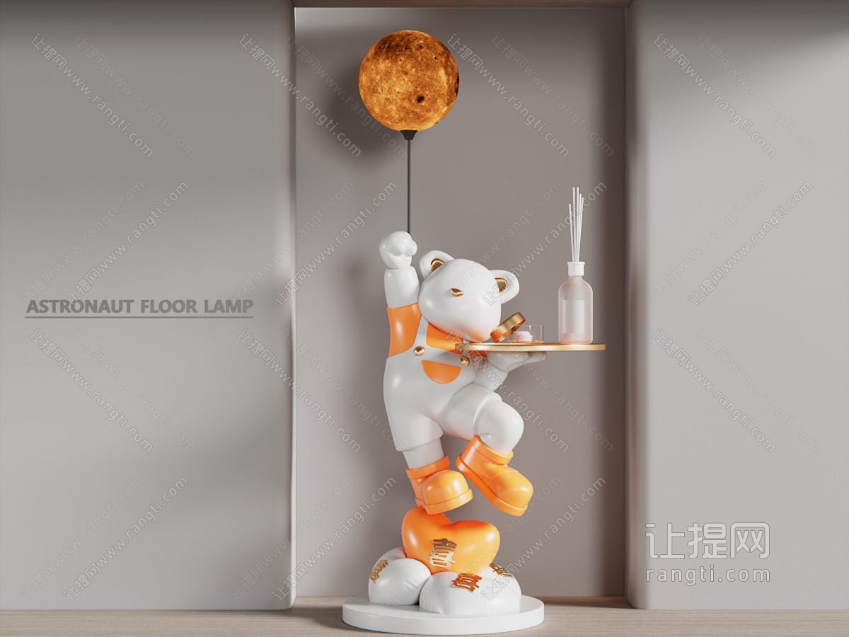 现代小熊雕塑雕刻 摆件组合
