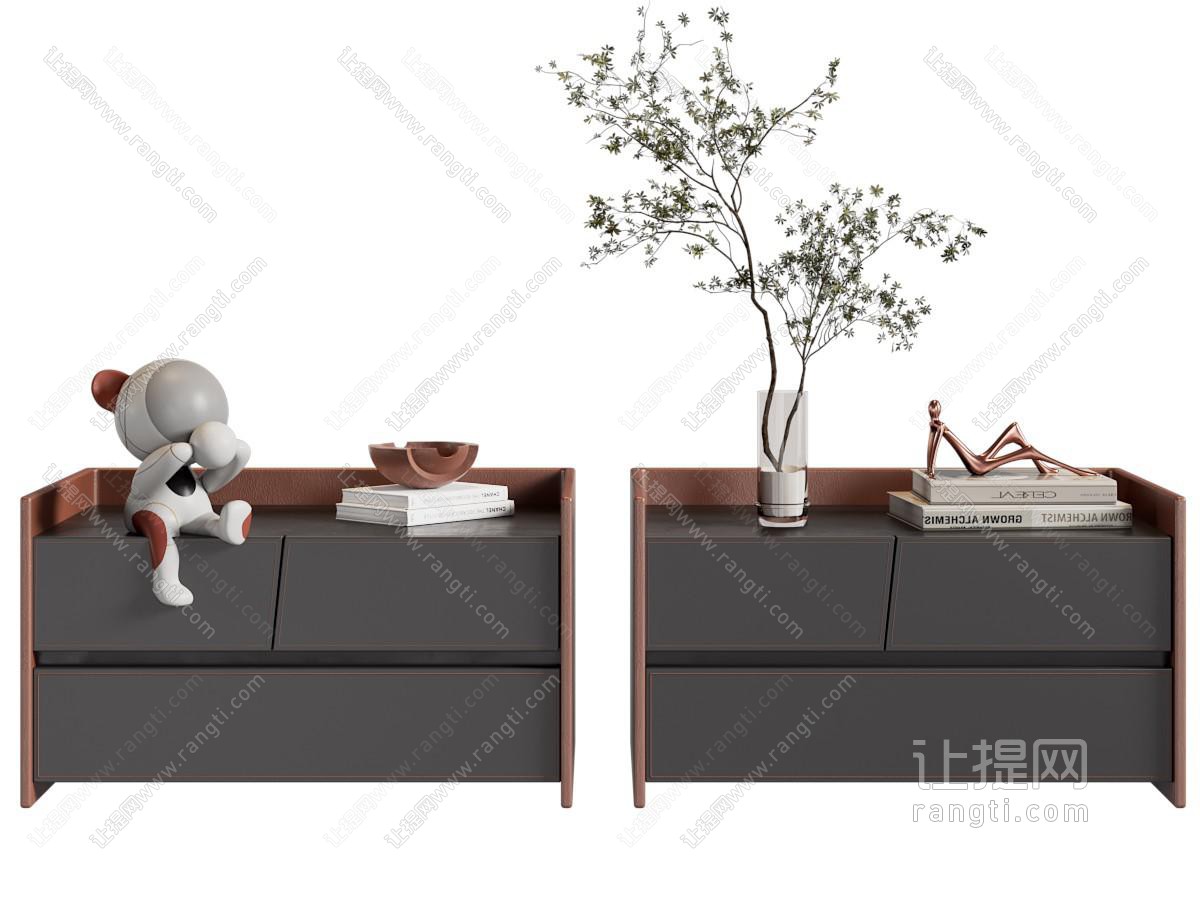 现代床头柜