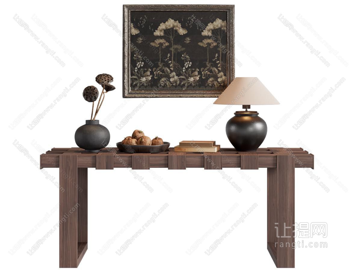 侘寂风端景台 装饰挂画