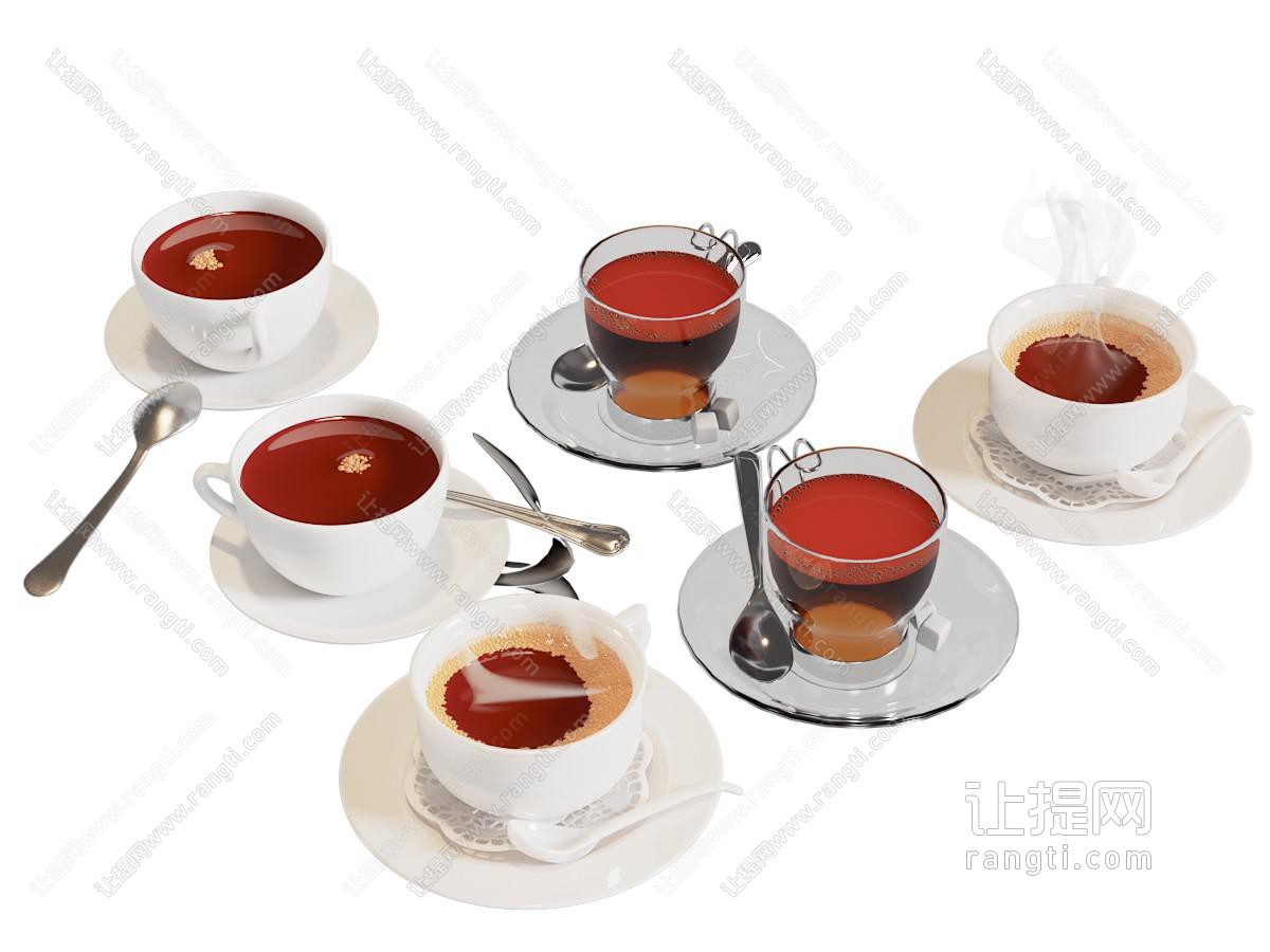 现代茶杯 茶碟 饮料 茶具杯子
