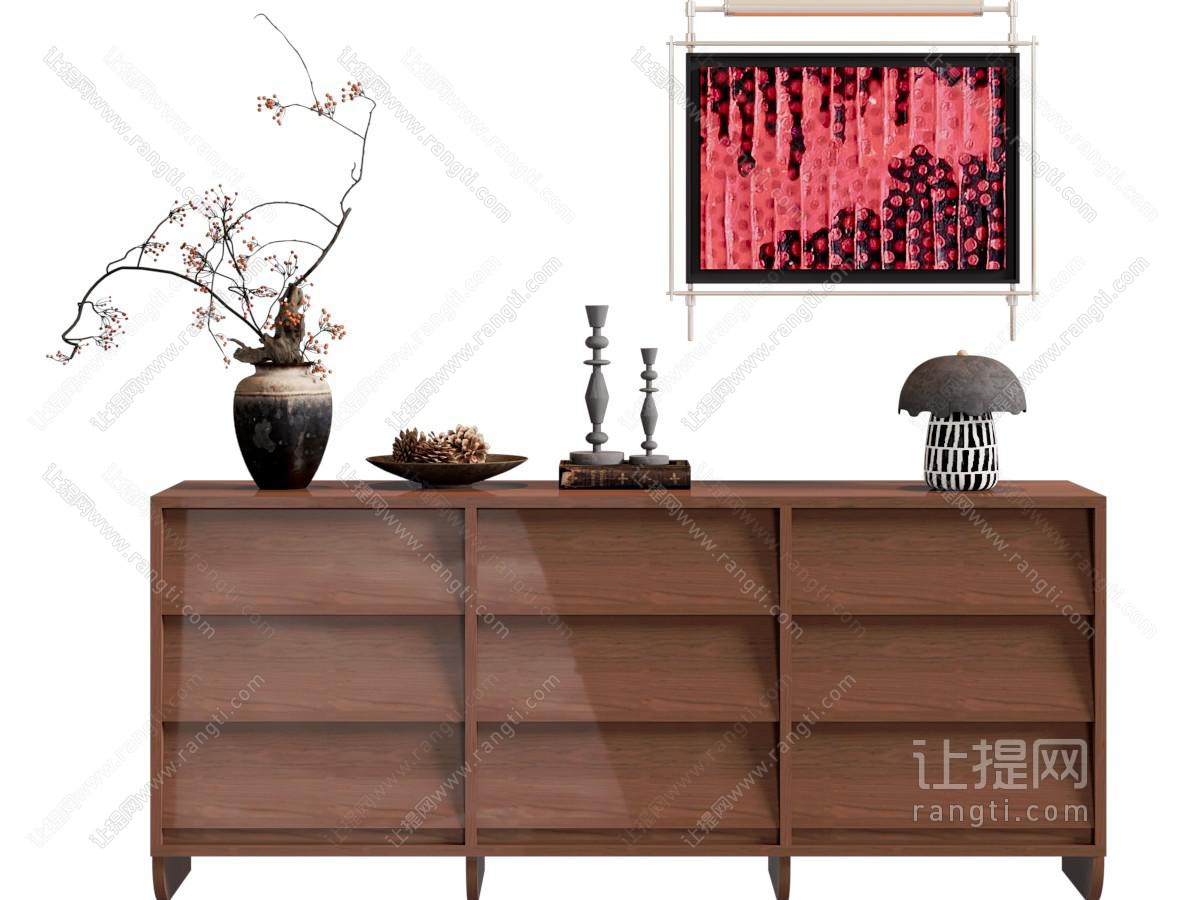 侘寂风中古玄关柜 边柜