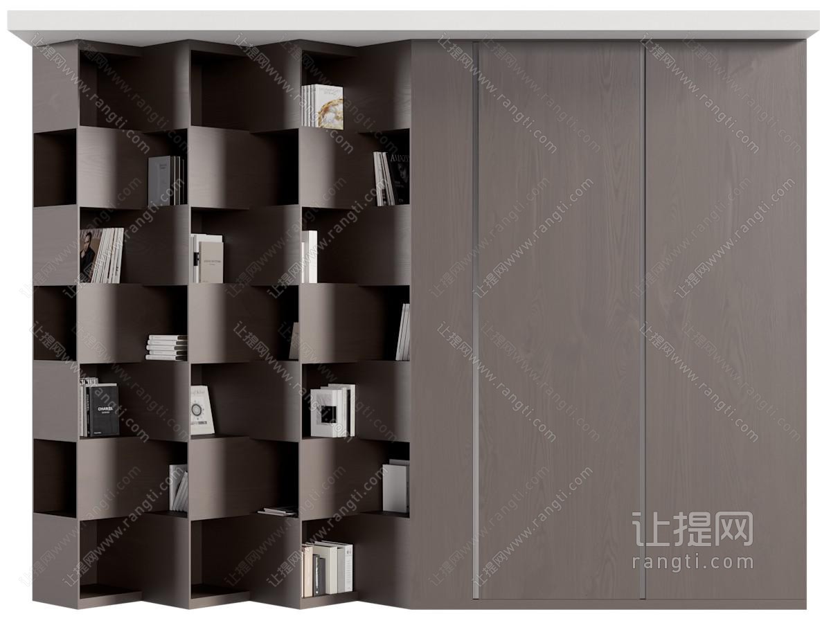 现代中古风装饰柜