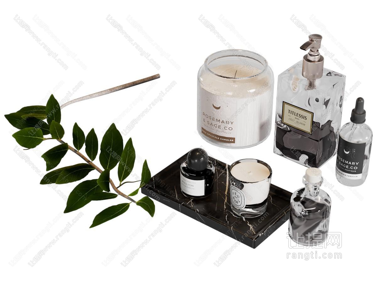 现代蜡烛 洗护用品 卫浴小件